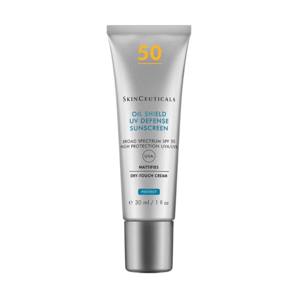 SkinCeuticals Oil Shield UV Defense SPF 50 30 ml, yağlı ciltler için mat bitişli güneş koruyucu